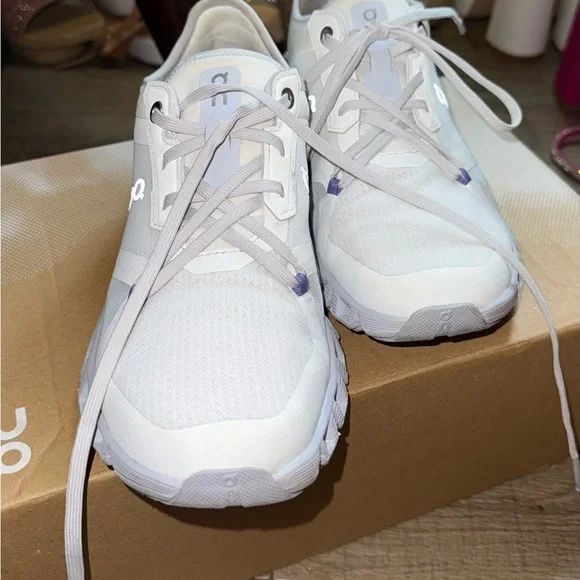 On Running Women's Sneakers - White and Blue - Picture 8 of 13